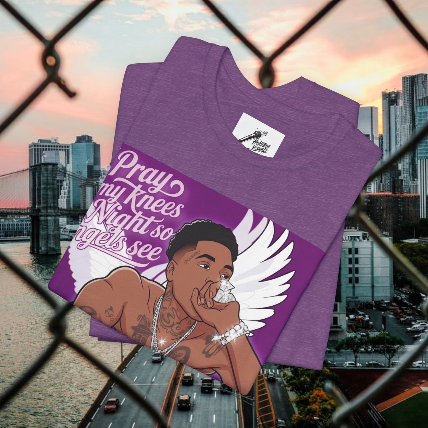 urban graphic t-shirt: fresh style & qr code