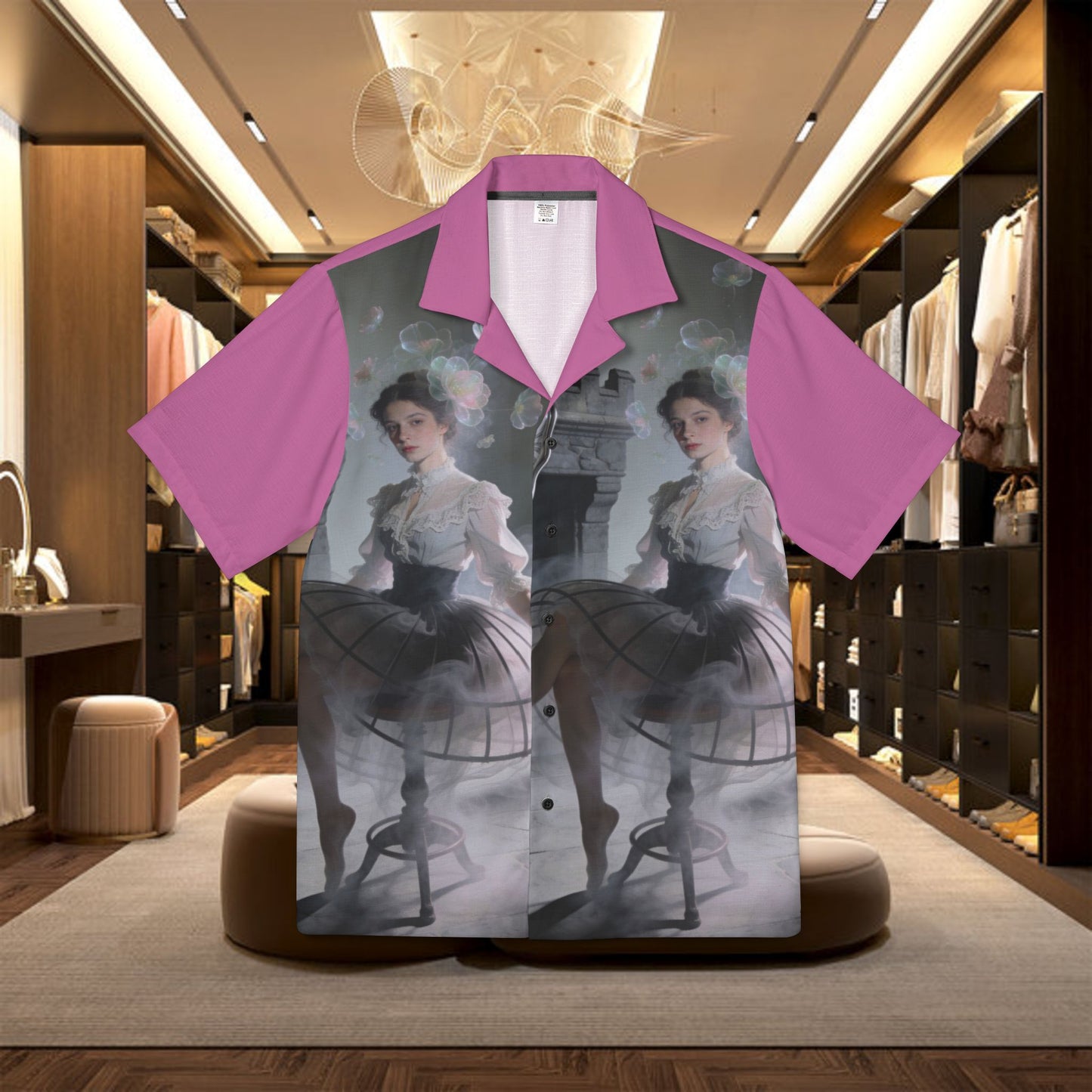 "victorian lady" hawaiian camp shirt