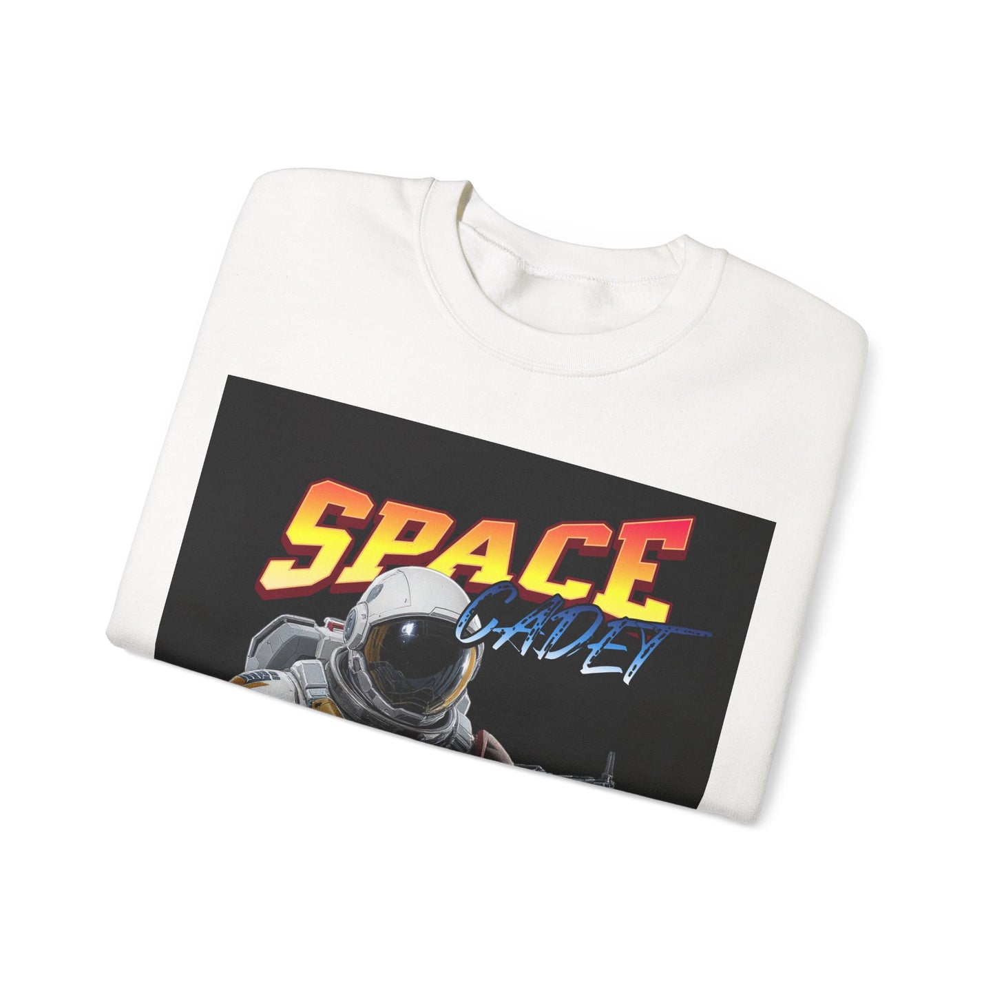 space cadet crewneck sweatshirt — retro astronaut graphic