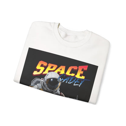 Space Cadet Crewneck Sweatshirt — Retro Astronaut Graphic