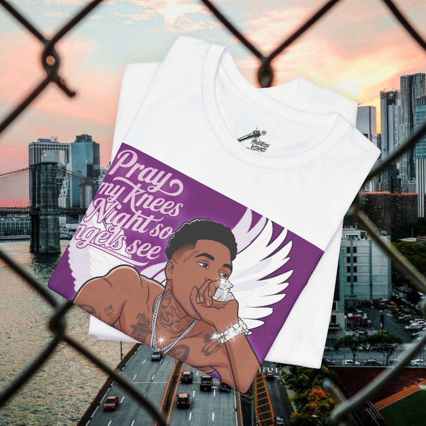 urban graphic t-shirt: fresh style & qr code