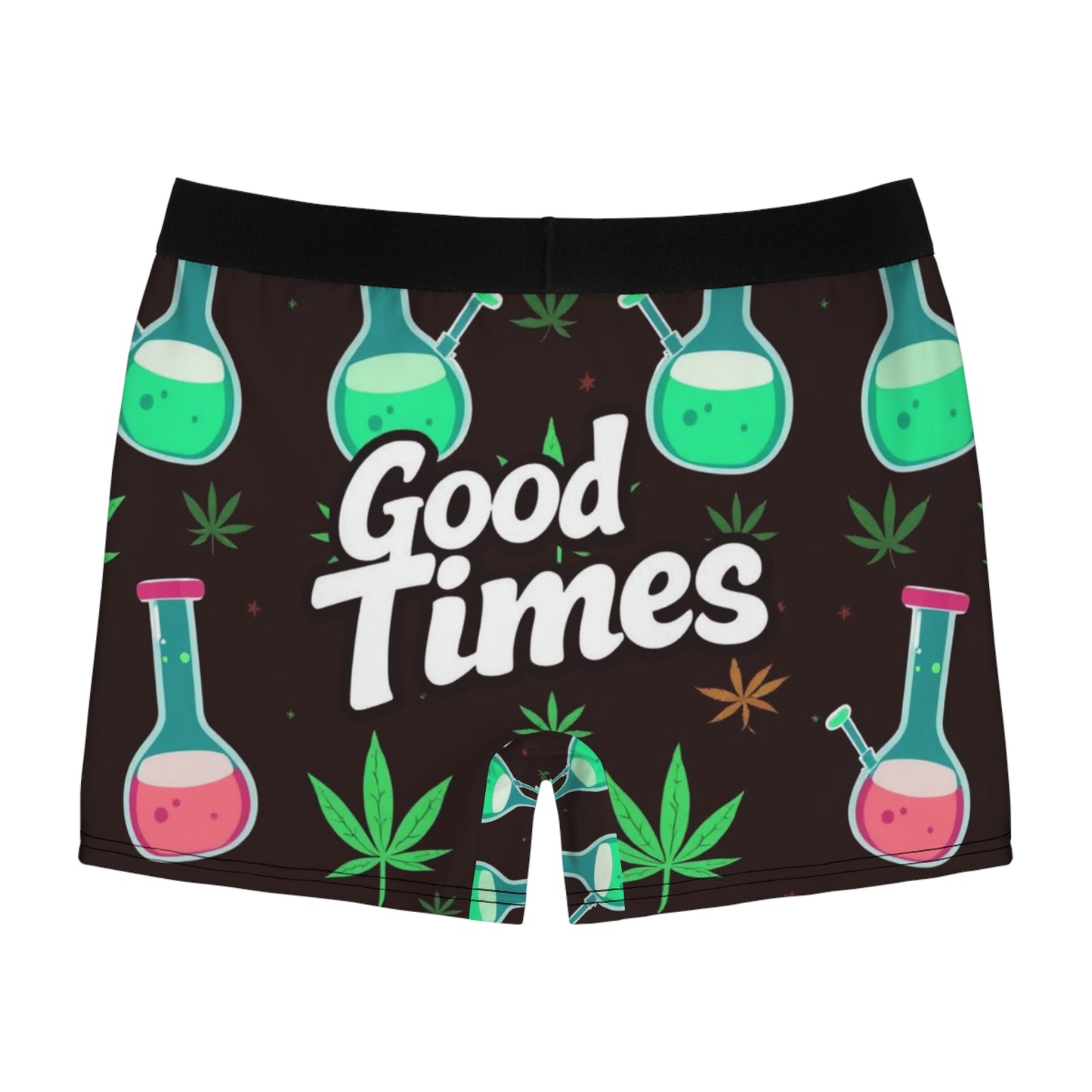cannabis & beaker pattern boxer briefs