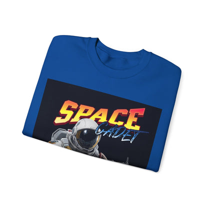 Space Cadet Crewneck Sweatshirt — Retro Astronaut Graphic