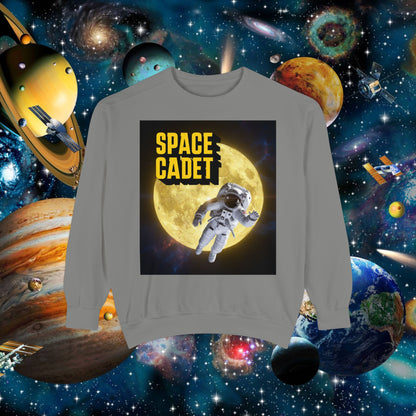 Space Cadet Sweatshirt Astronaut Moon | Chill Society Space Crewneck | Unisex Graphic Sweatshirt | Moon Graphic Streetwear Pullover | Astronaut Streetwear Sweatshirt