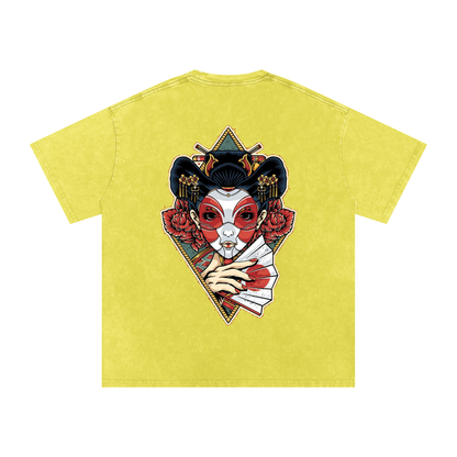 Snow Washed Oversized Cotton T-Shirt