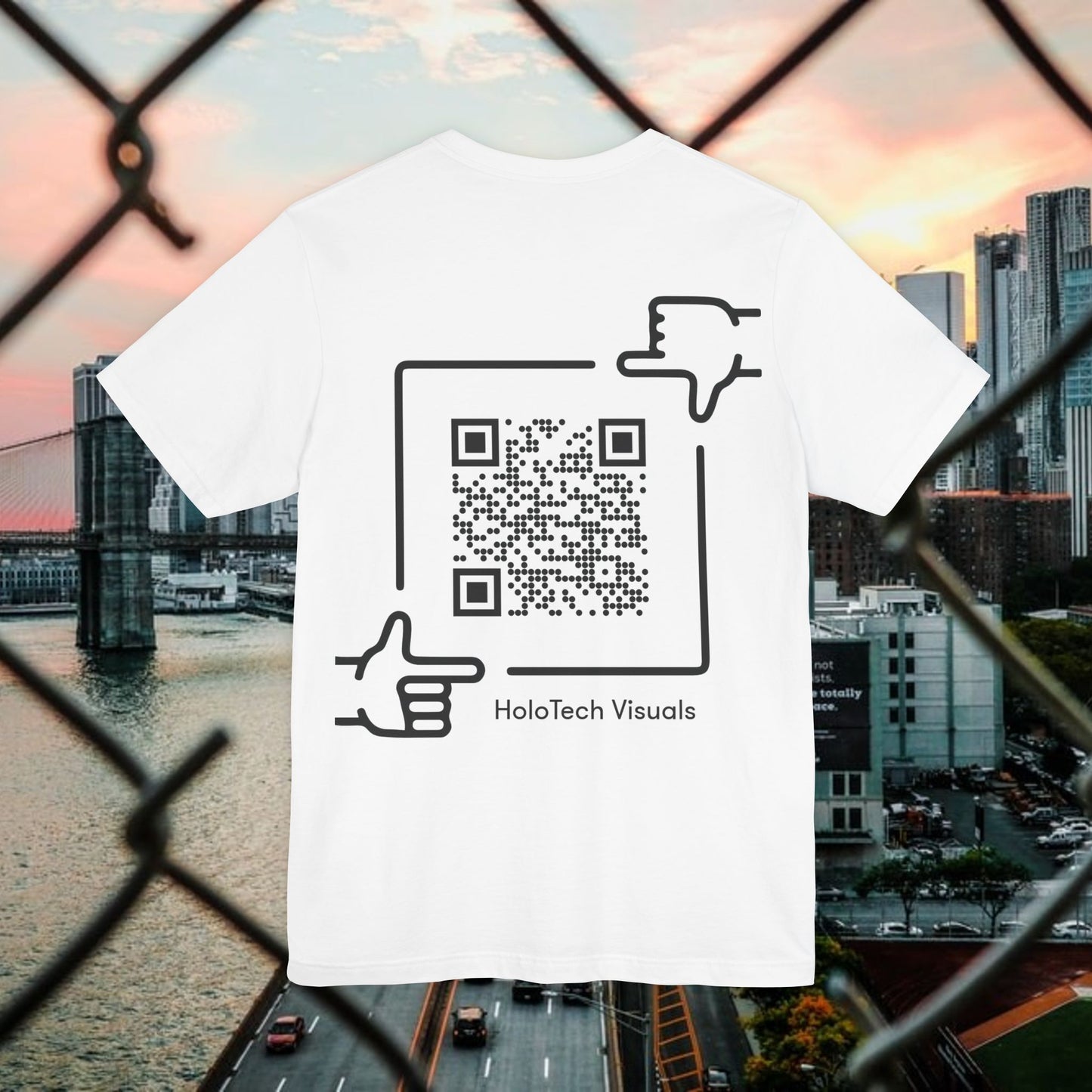 urban graphic t-shirt: fresh style & qr code