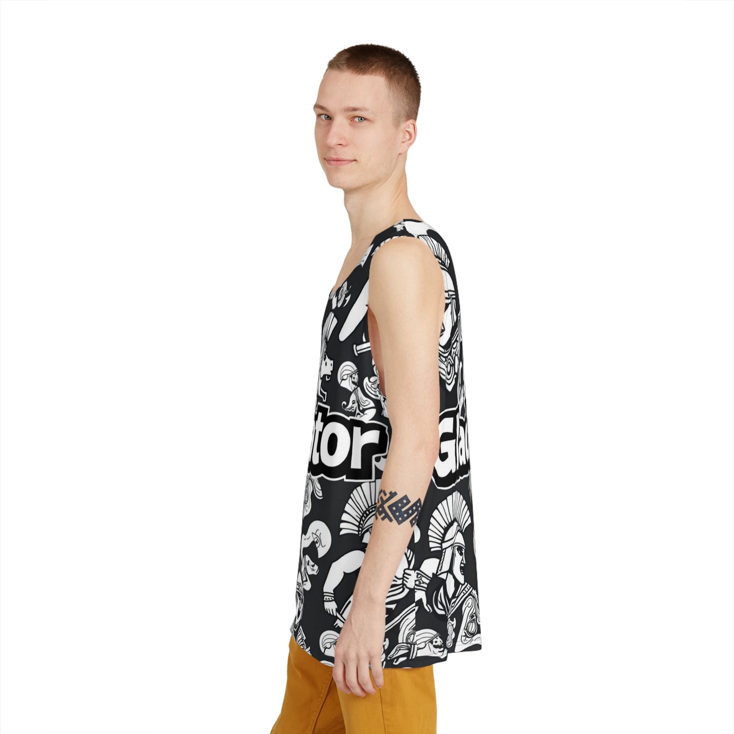 gladiator pattern men's tank top