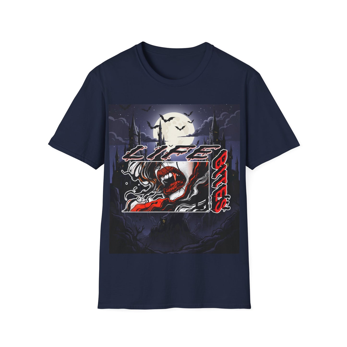 vampire night t-shirt — gothic moonlit graphic tee