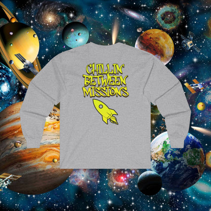 Space Cadet Long Sleeve Tee Unisex | Chill Society Space Tee | Unisex Sci-Fi Graphic Shirt | Space Mission Long Sleeve Tee | Casual Space Streetwear Tee