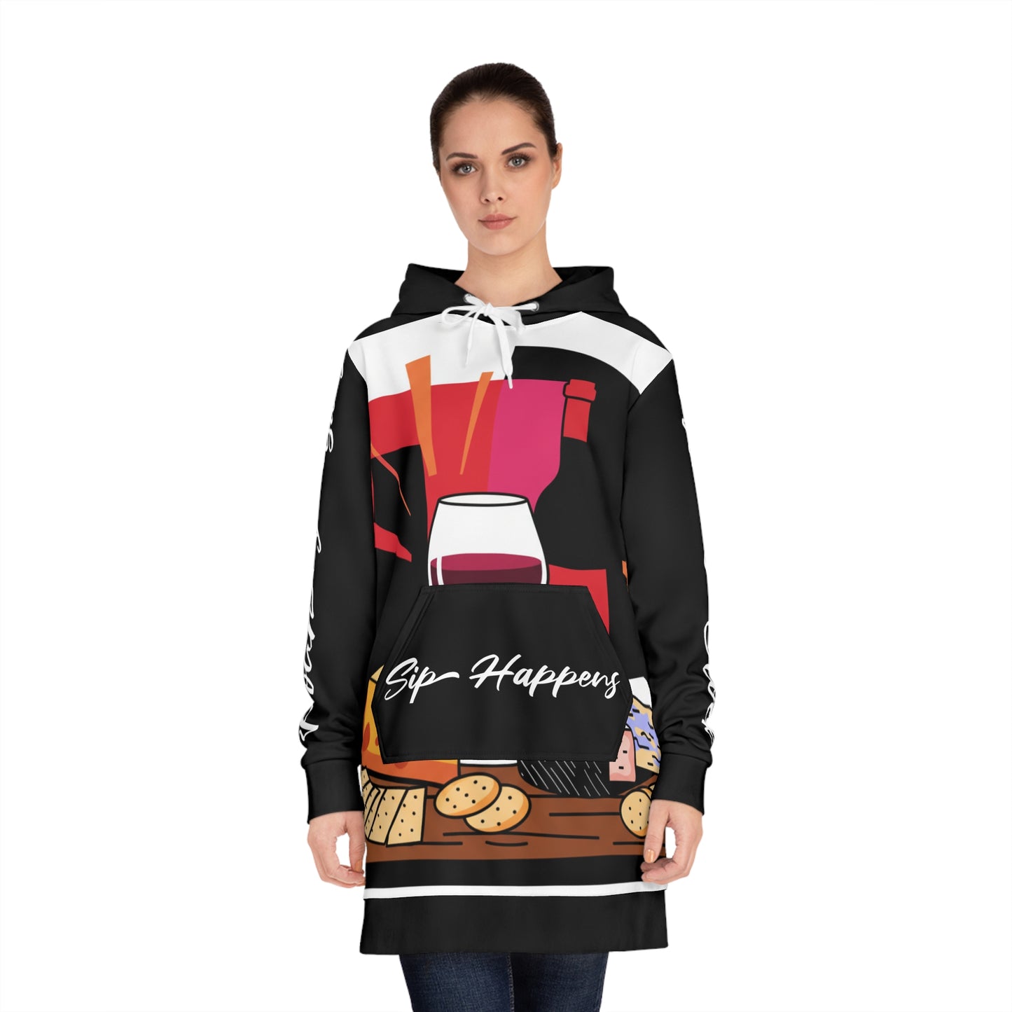 "sip happens" droodie (dress + hoodie)