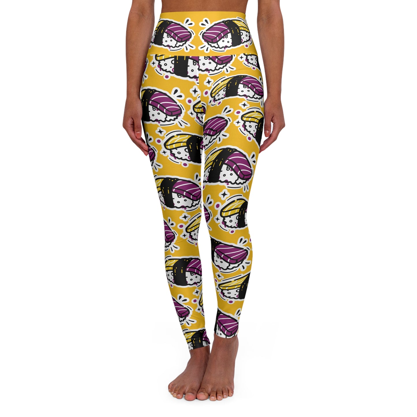 sushi lovers high waisted yoga leggings