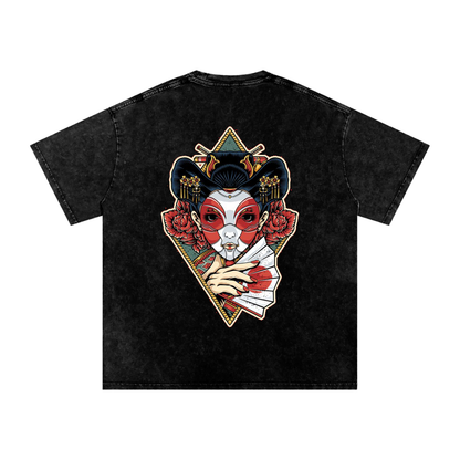 Snow Washed Oversized Cotton T-Shirt