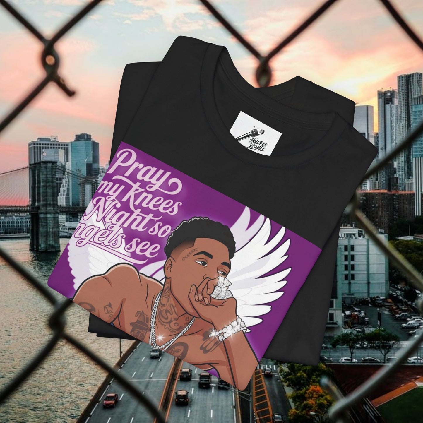 urban graphic t-shirt: fresh style & qr code