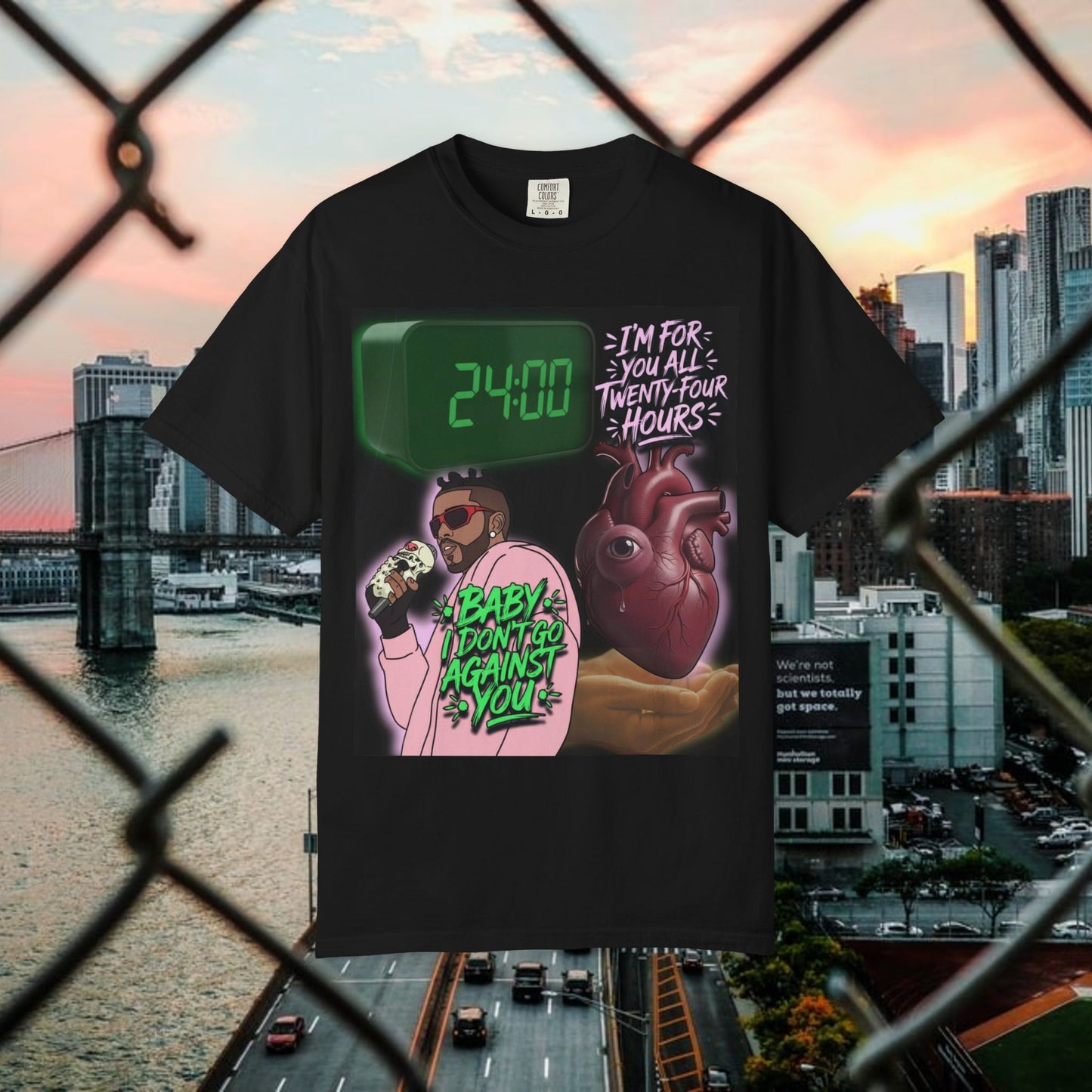 urban graphic t-shirt: fresh style & qr code