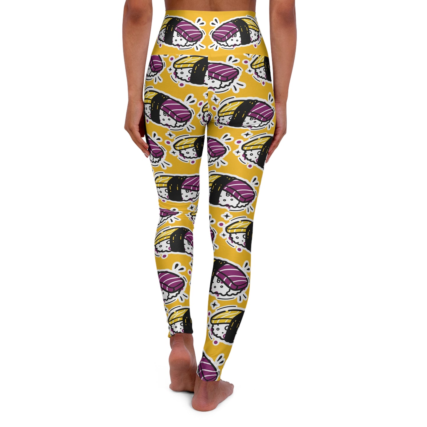 sushi lovers high waisted yoga leggings