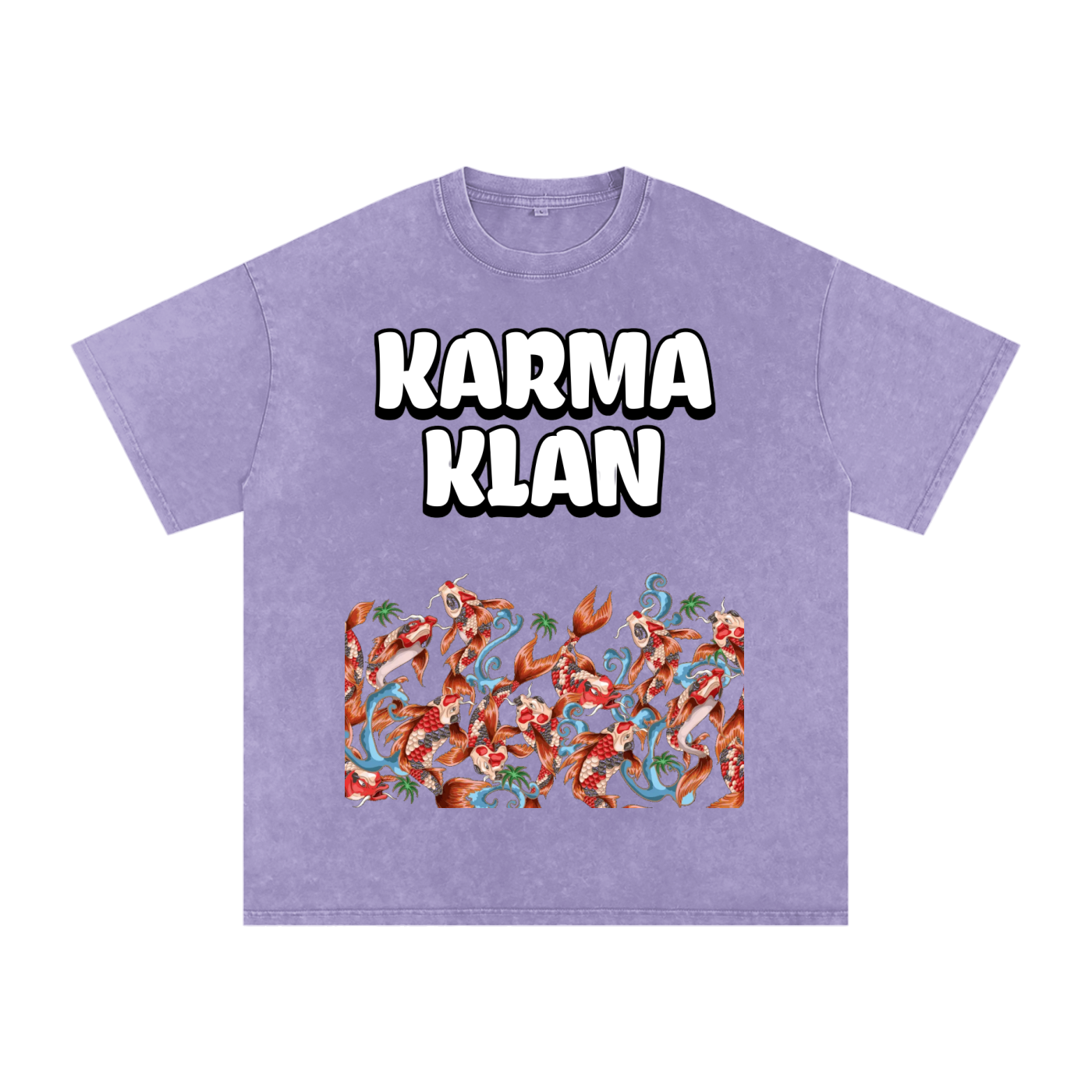 snow washed oversized cotton t-shirt