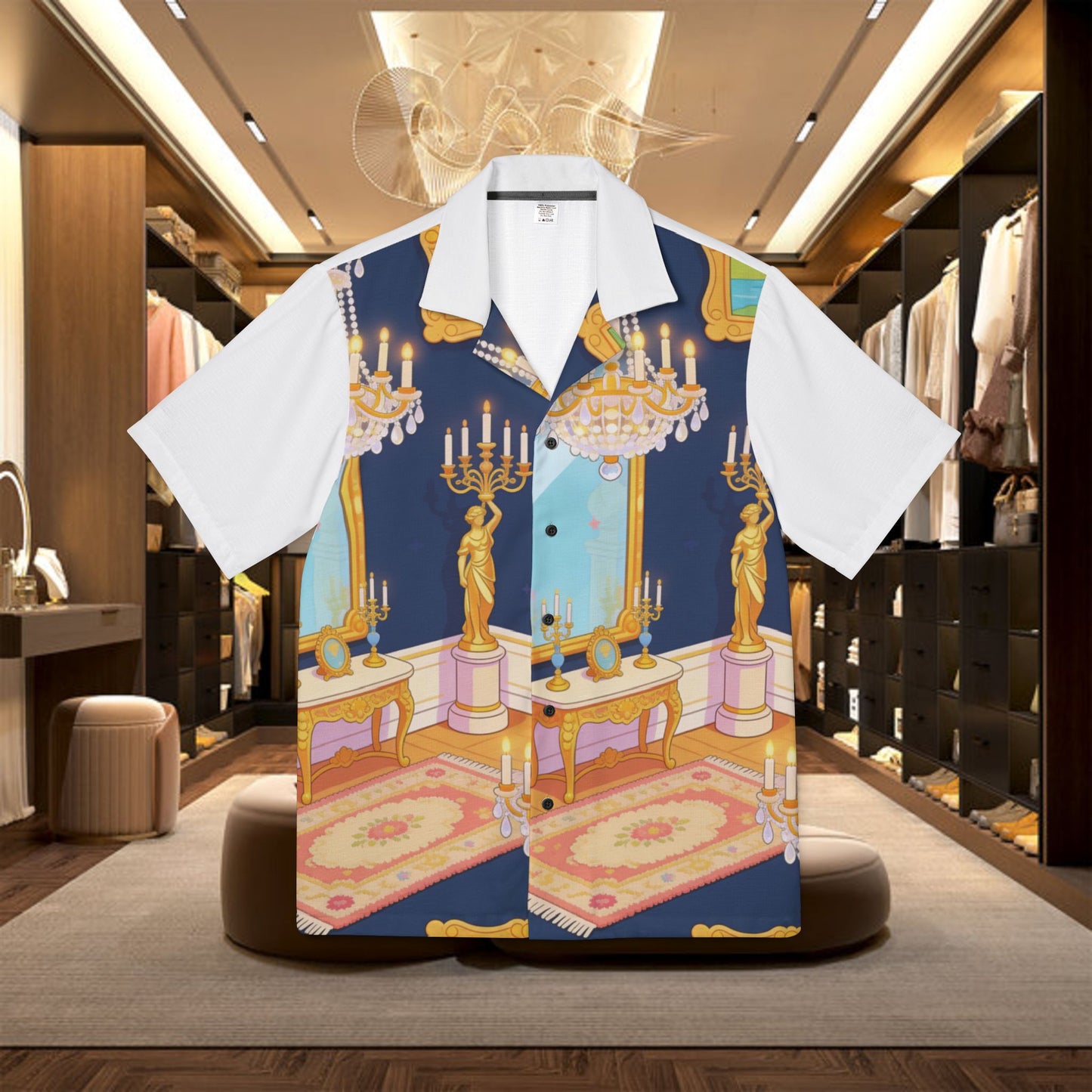 "opulence" hawaiian camp shirt