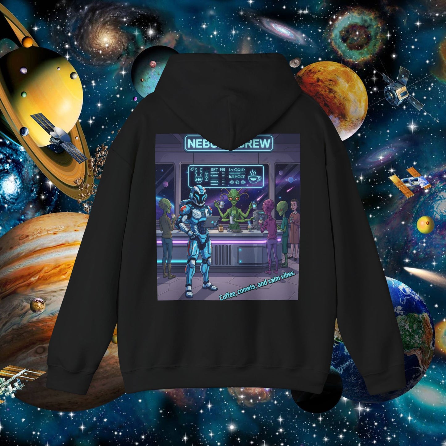 space street hoodie retro sci-fi | chill society space hoodie | unisex sci-fi pullover | retro streetwear hoodie | space graphic unisex hoodie