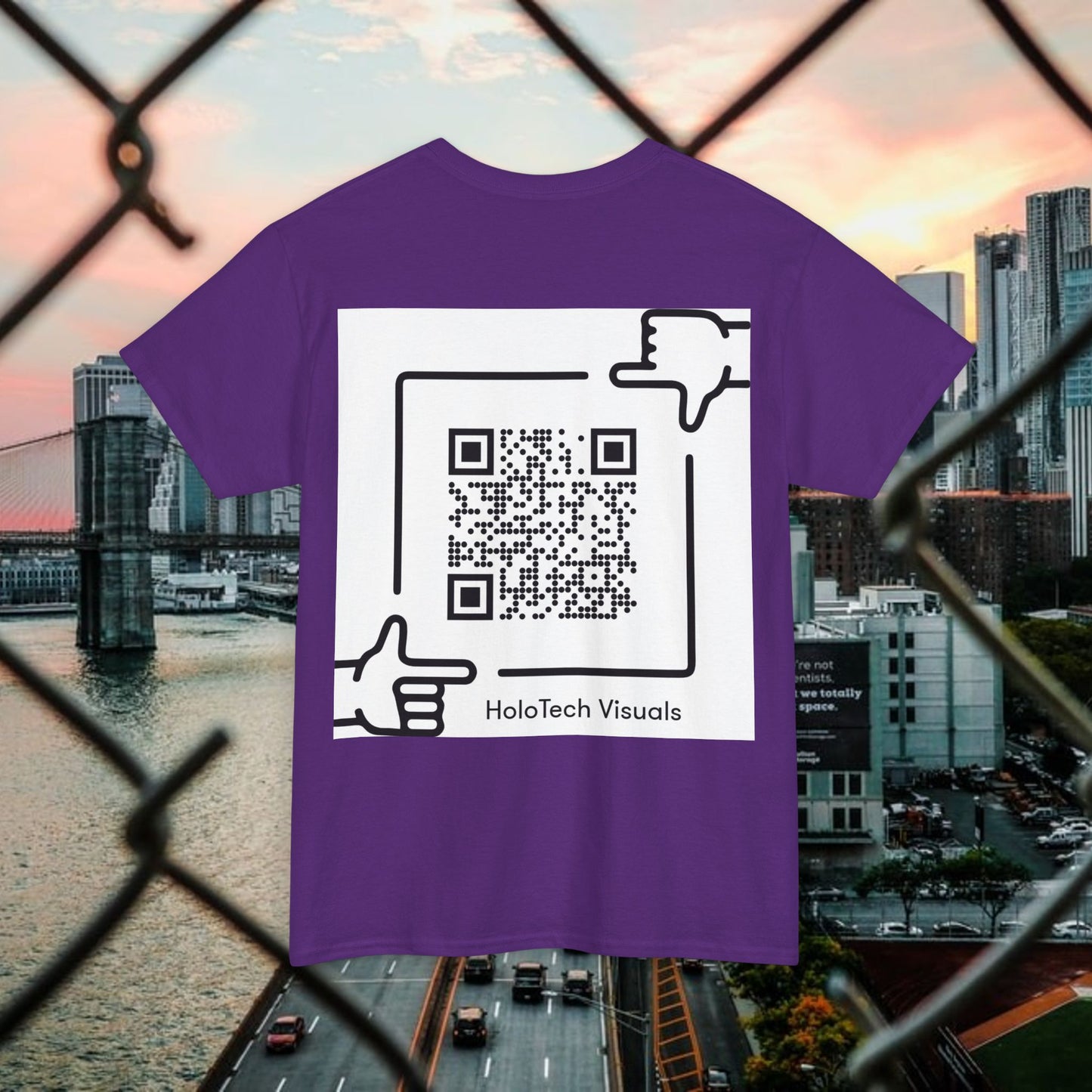 urban graphic t-shirt: fresh style & qr code