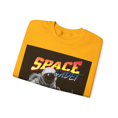 Space Cadet Crewneck Sweatshirt — Retro Astronaut Graphic