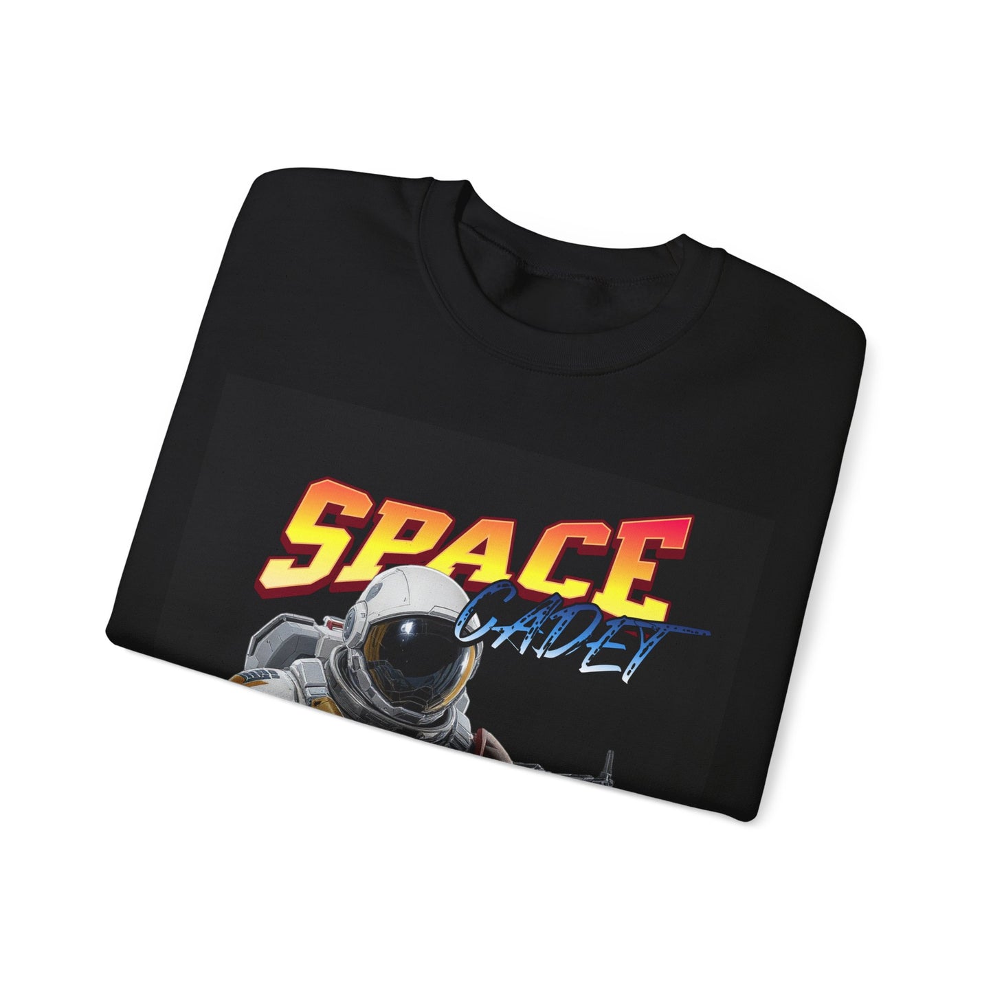 space cadet crewneck sweatshirt — retro astronaut graphic