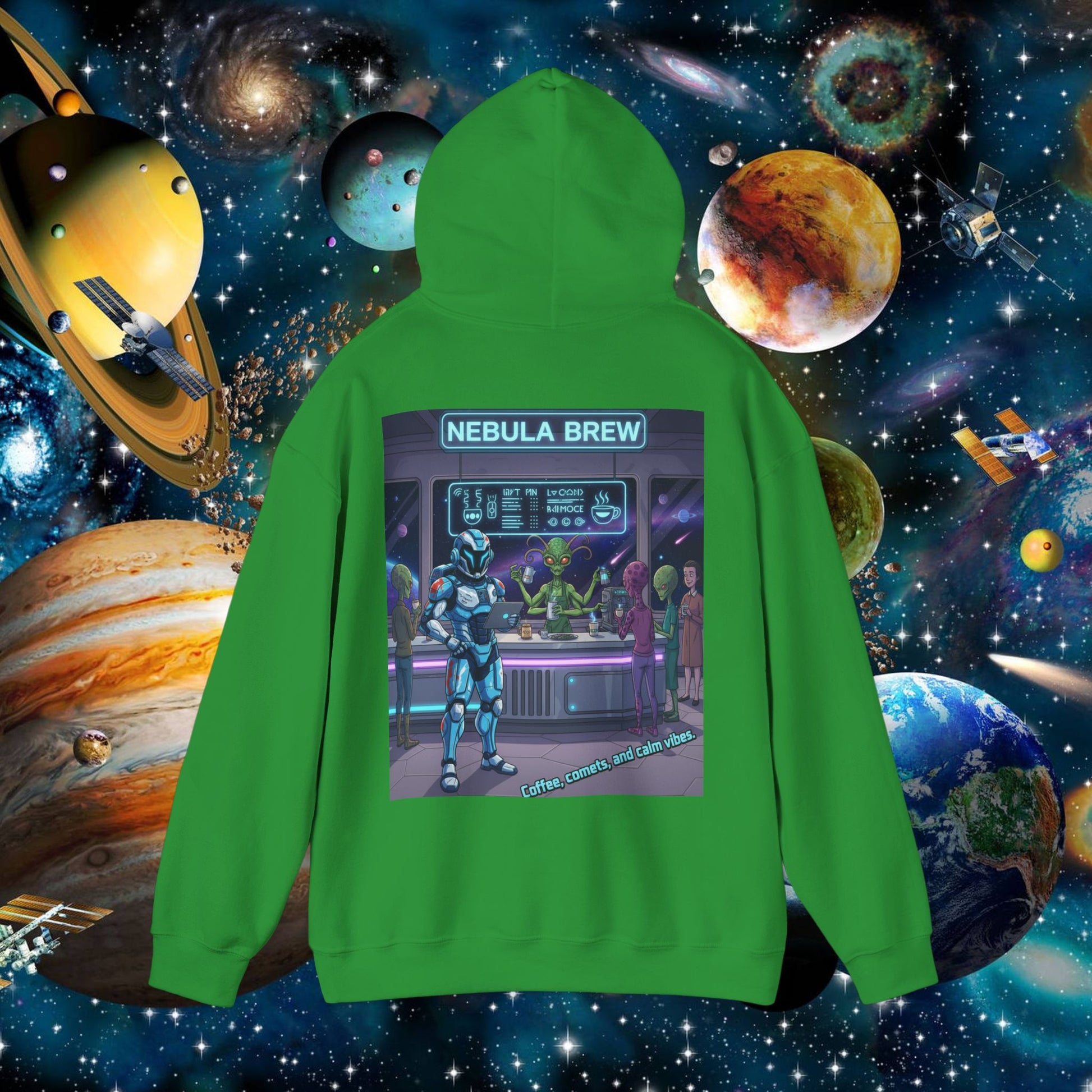 Space Street Hoodie Retro Sci-Fi | Chill Society Space Hoodie | Unisex Sci-Fi Pullover | Retro Streetwear Hoodie | Space Graphic Unisex Hoodie