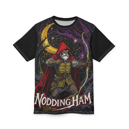 Wandering Wizard Archery Tee | Chill Society Fantasy T-Shirt | Hooded Archer Graphic Tee | Unisex Wizard Streetwear Tee | Fantasy Adventure Graphic Shirt