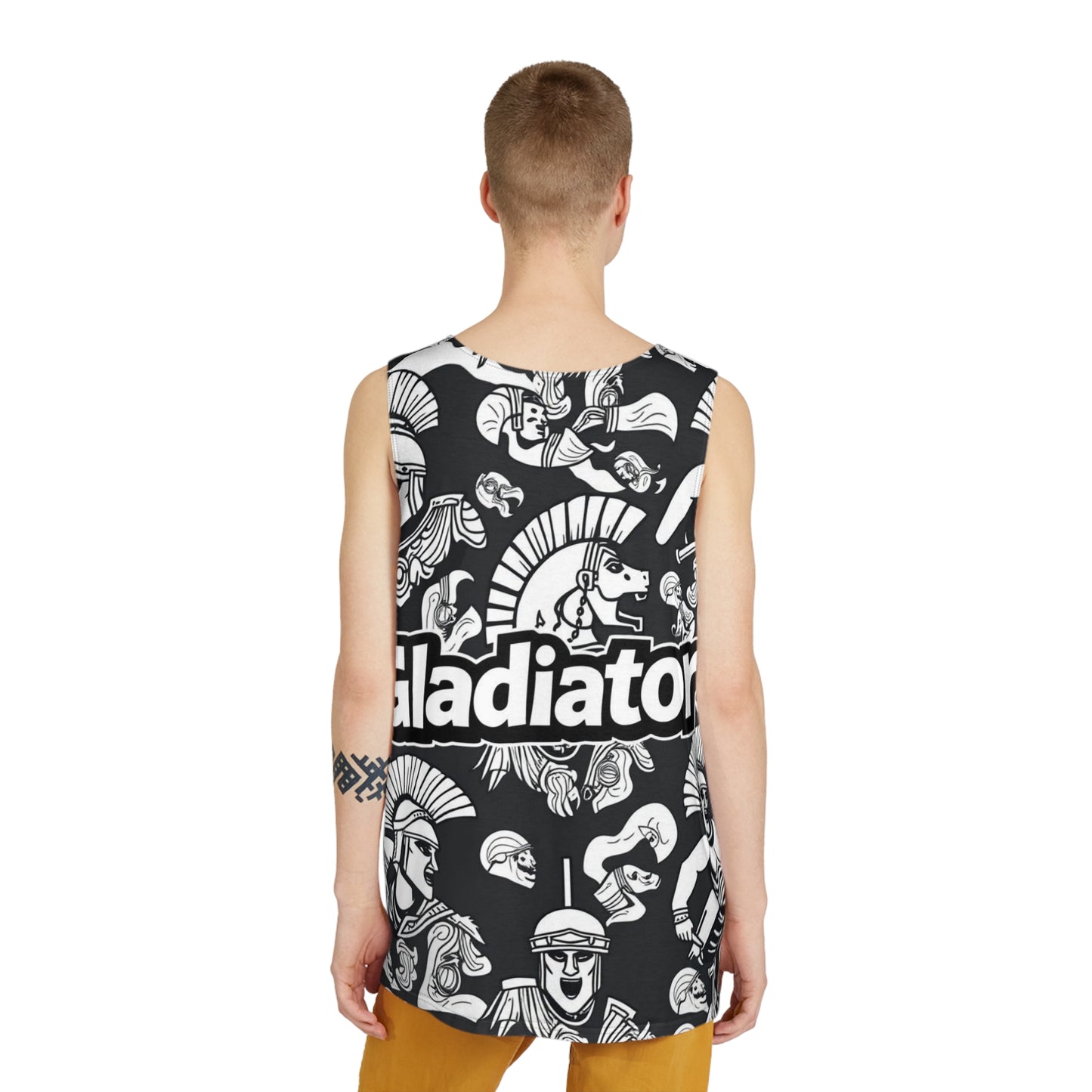 gladiator pattern men's tank top
