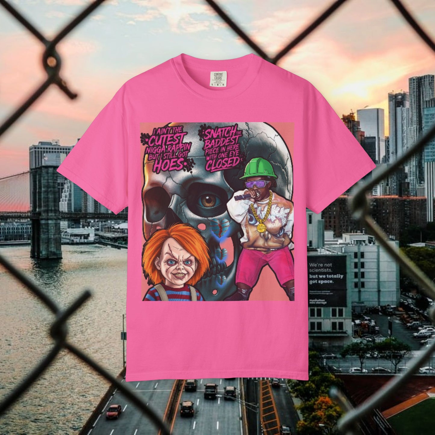 urban graphic t-shirt: fresh style & qr code