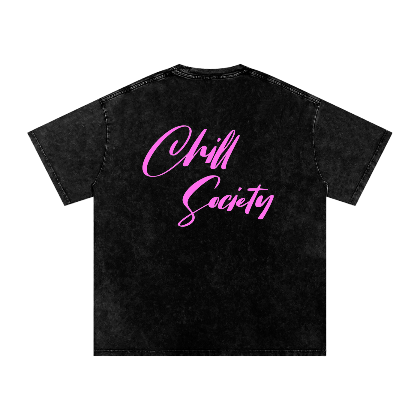 snow washed oversized cotton t-shirt