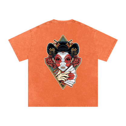 Snow Washed Oversized Cotton T-Shirt