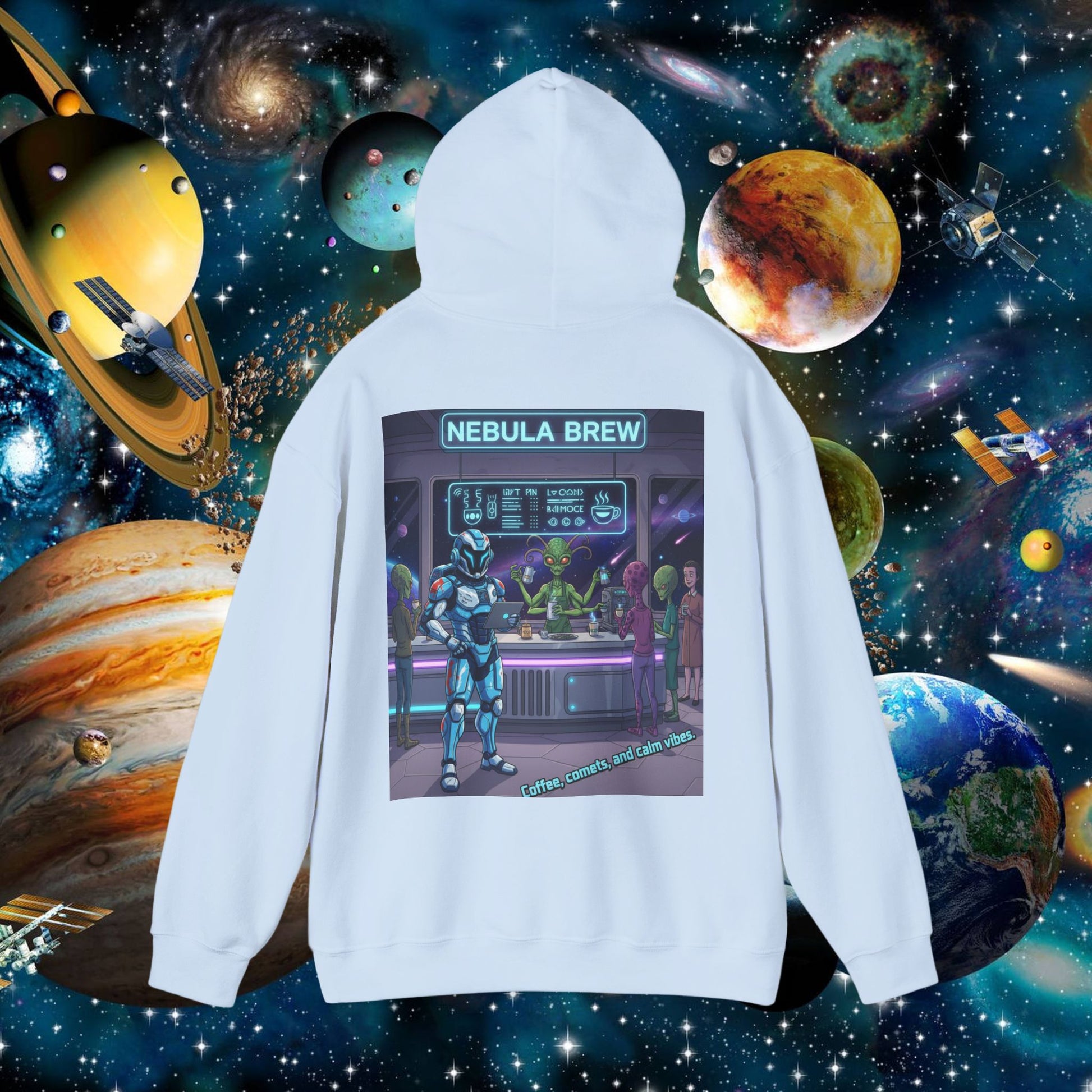 Space Street Hoodie Retro Sci-Fi | Chill Society Space Hoodie | Unisex Sci-Fi Pullover | Retro Streetwear Hoodie | Space Graphic Unisex Hoodie