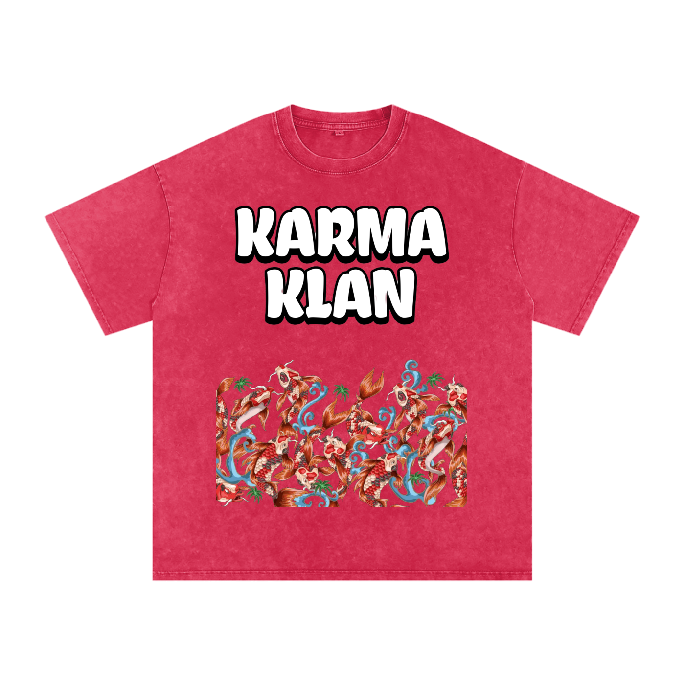 snow washed oversized cotton t-shirt