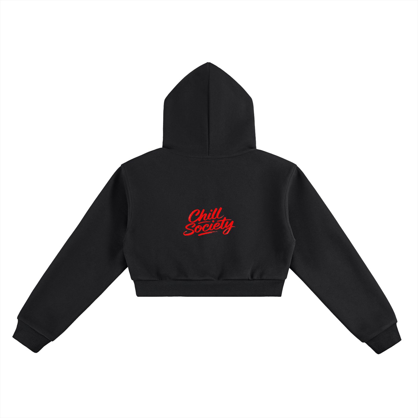 "chill society" cropped hoodie