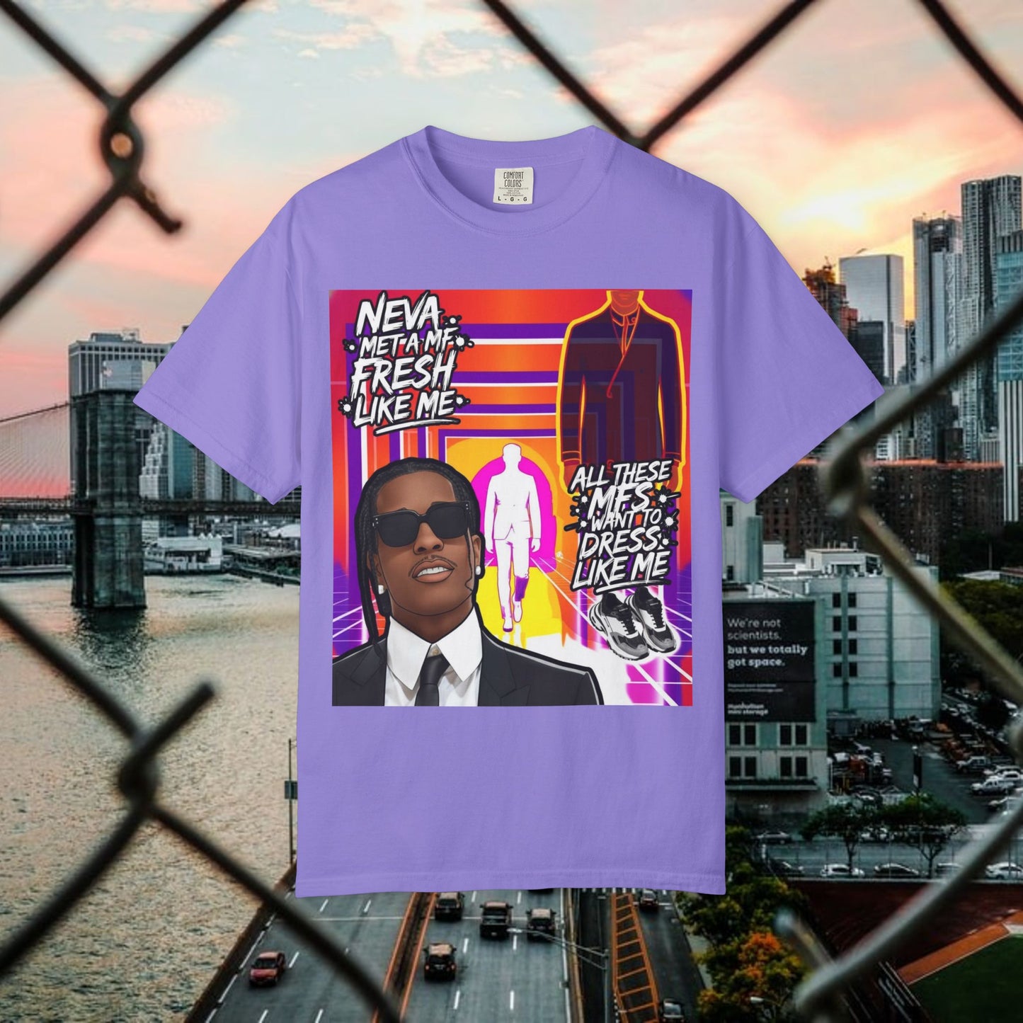 urban graphic t-shirt: fresh style & qr code