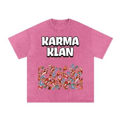 Snow Washed Oversized Cotton T-Shirt