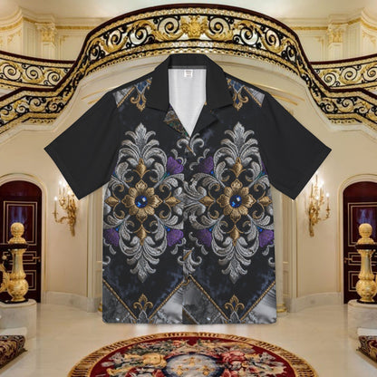"Black Gold"Hawaiian Camp Shirt
