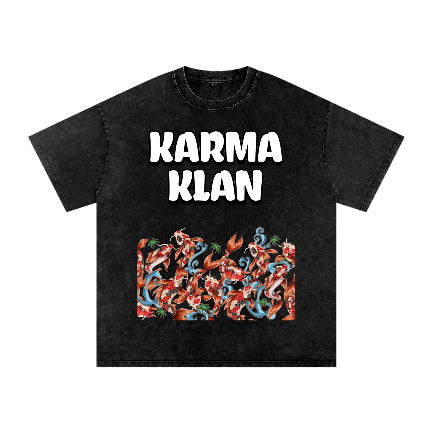 snow washed oversized cotton t-shirt