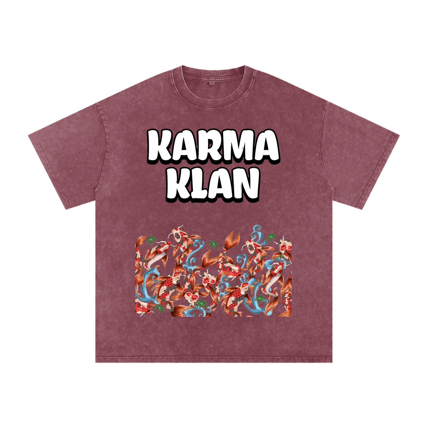 snow washed oversized cotton t-shirt