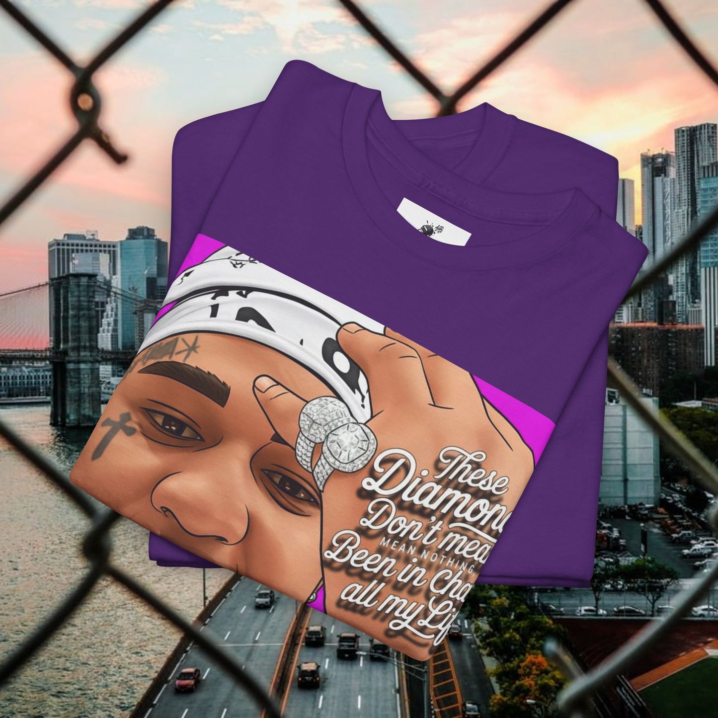 urban graphic t-shirt: fresh style & qr code