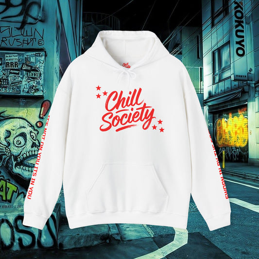Chill Society | Chill Hoodie—unisex cozy pullover, soft fabric, and relaxed design for comfort, style, and good everyday vibes.