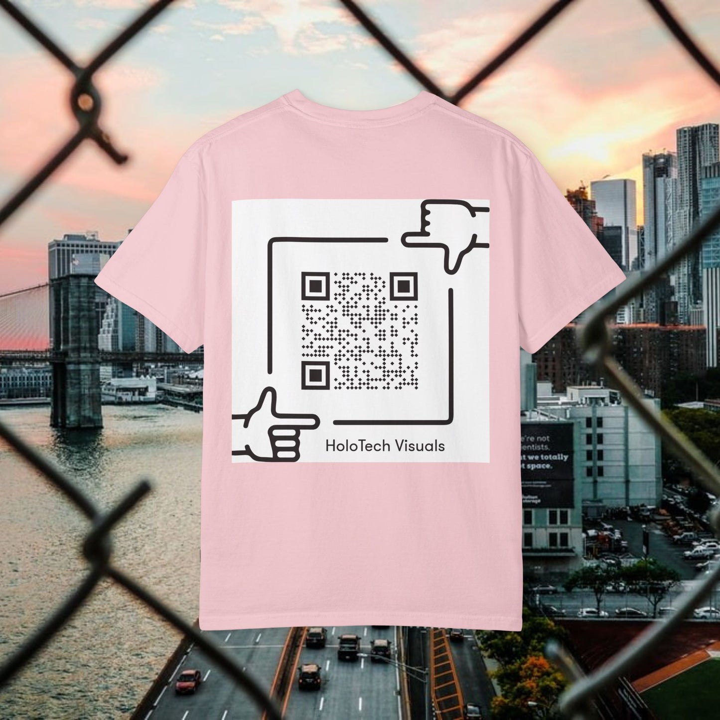 urban graphic t-shirt: fresh style & qr code