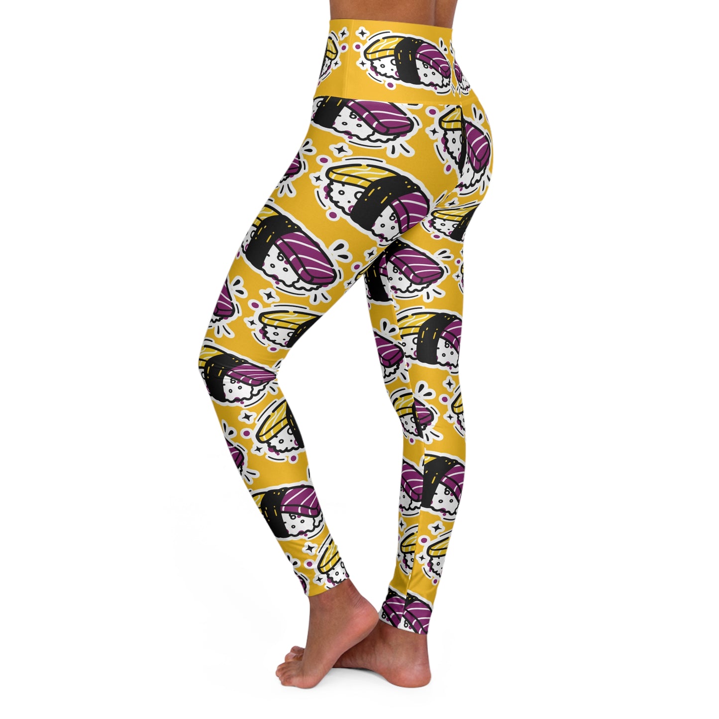 sushi lovers high waisted yoga leggings