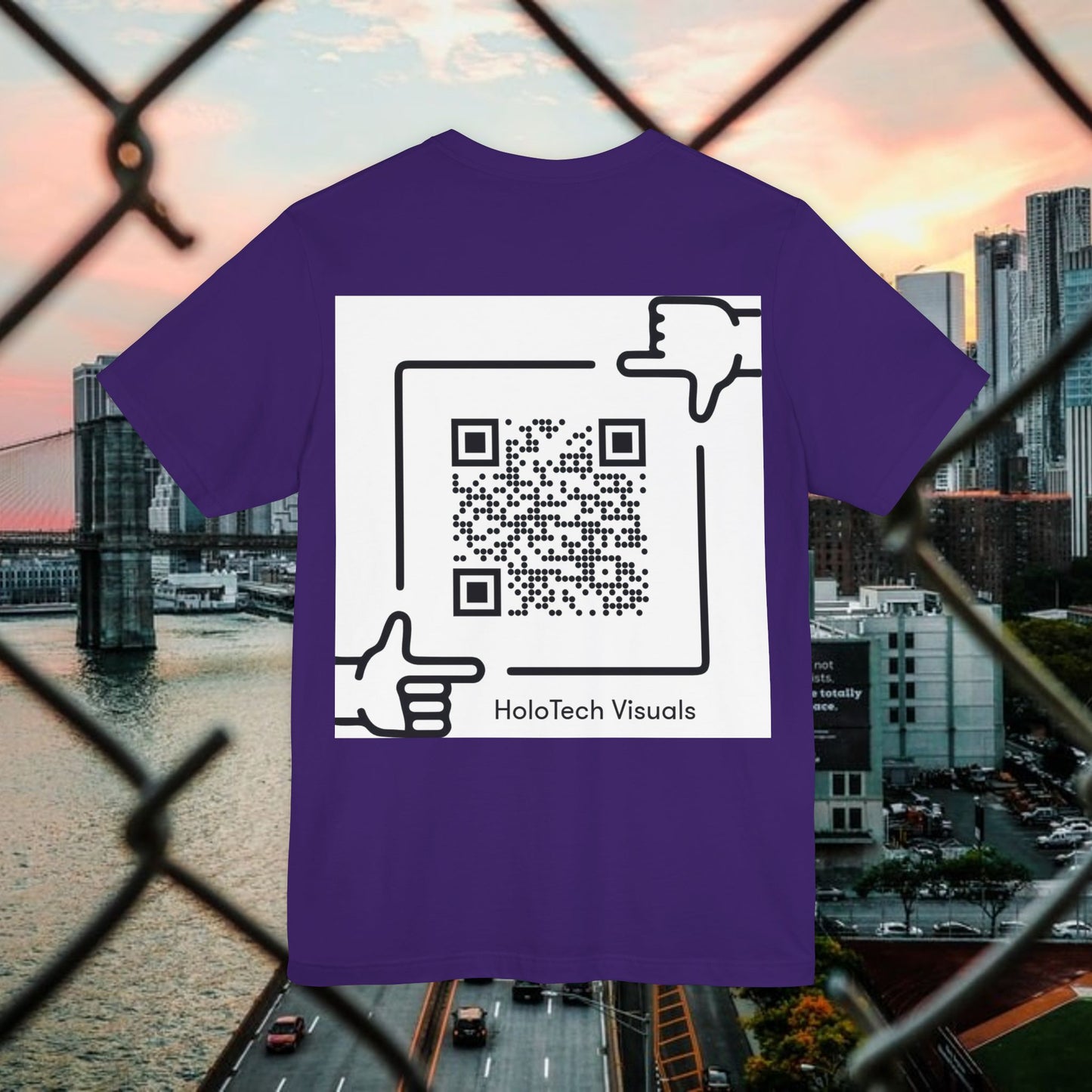 urban graphic t-shirt: fresh style & qr code