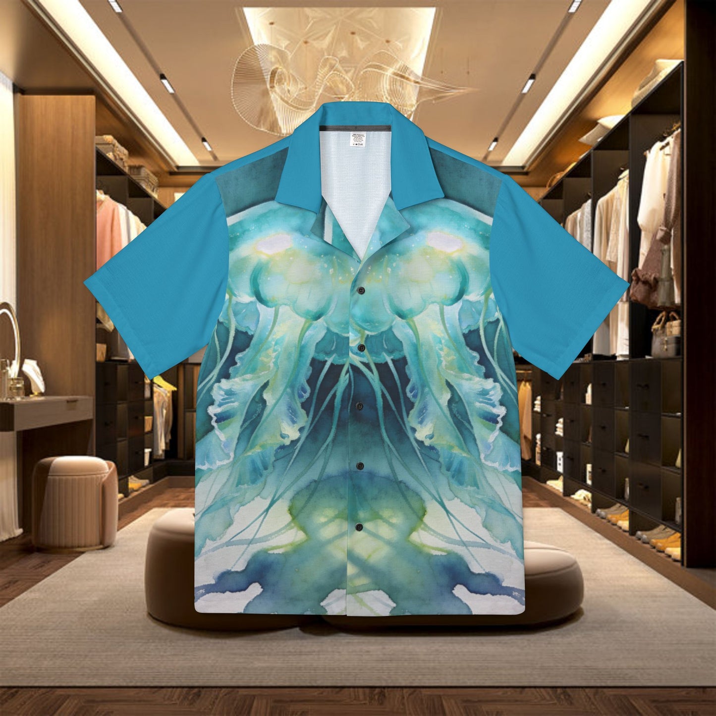 jellyfish hawaiian camp shirt
