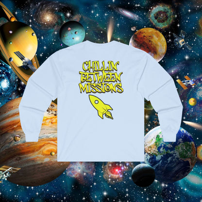 Space Cadet Long Sleeve Tee Unisex | Chill Society Space Tee | Unisex Sci-Fi Graphic Shirt | Space Mission Long Sleeve Tee | Casual Space Streetwear Tee