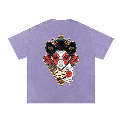 Snow Washed Oversized Cotton T-Shirt