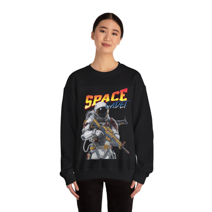 Space Cadet Crewneck Sweatshirt — Retro Astronaut Graphic