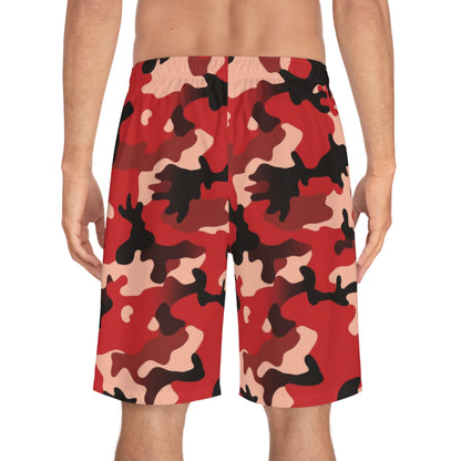 Red Camo Men's Board Shorts