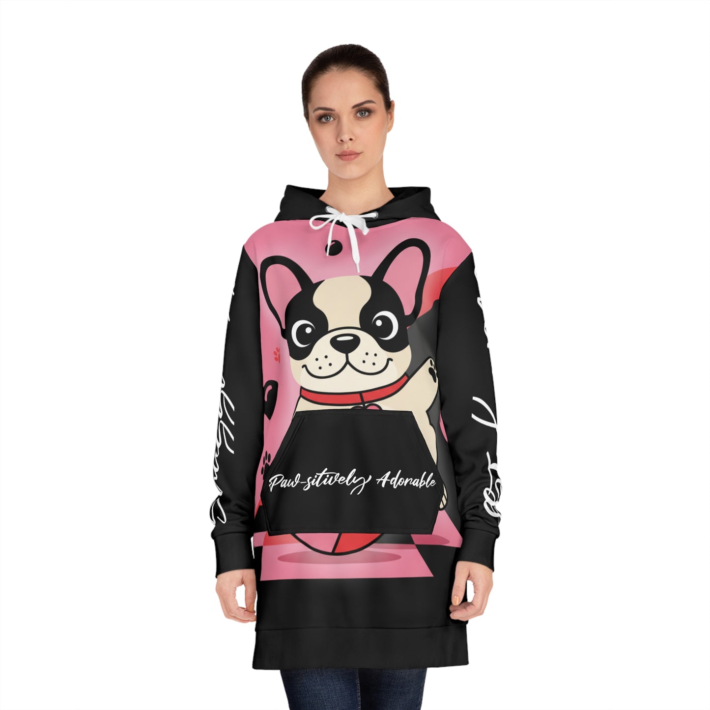 "paws-itively adorable" droodie (dress + hoodie)